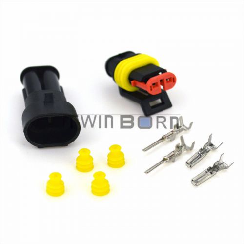 5 kits for auto motor 2-pin connect sealed waterproof electrical wire connector