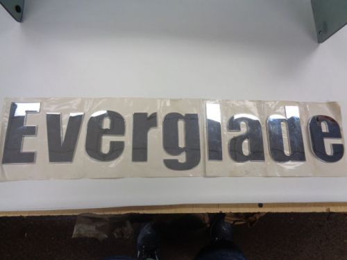 Everglade silver raised decal 29&#034; x 5 1/8&#034; marine boat