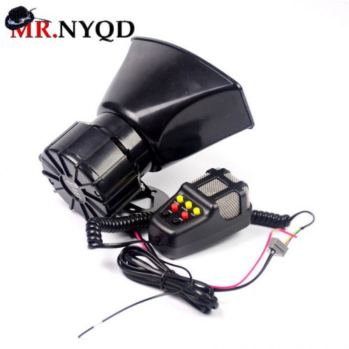 7 sound style 100w car warning siren alarm police ambulance loudspeaker with mic