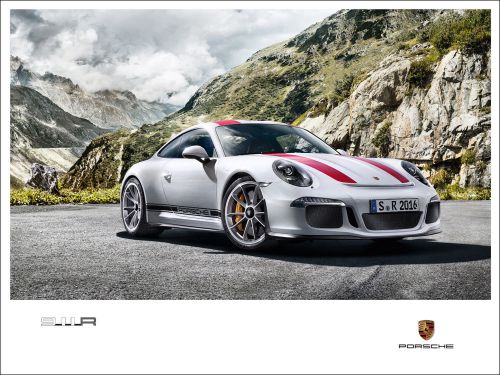 2016 porsche 911 r 991 r poster print (80cm x 60cm) new