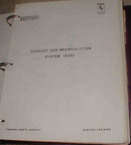 Ferrari egr system - factory training manual