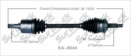 Surtrack ka8044 left new cv complete assembly