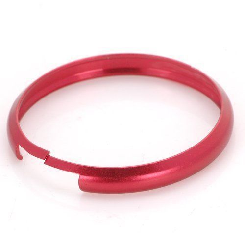 New red aluminum smart key fob ring rim trim cover replacement for mini cooper