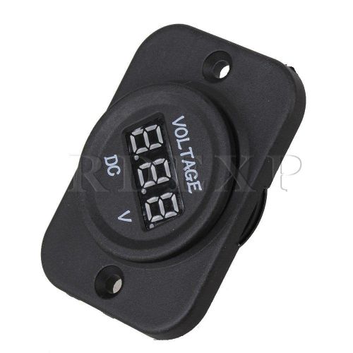 Car digital display panel voltmeter black