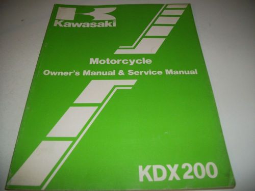 Kawasaki owners service manual kdx 200 c10