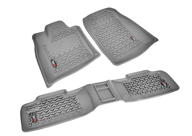 Rugged ridge 14987.24 all terrain floor liner front and rear 4-piece gray