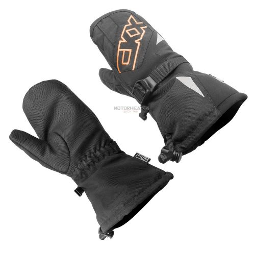 Snowmobile ckx technoflex junior mittens medium black  orange youth winter snow