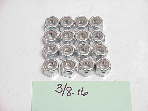 16 new hex head nuts 3/8-16 coarse thread nylon insert lock nuts nascar