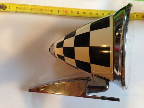 Vintage bullet mirror  talbot style mercedes 121 porsche 911 356 vw racing flag