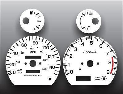 1993-1994 nissan sentra se-r nx instrument cluster white face gauges 93-94