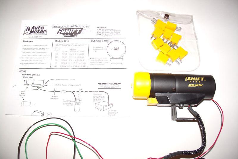 Auto meter shift light 5340 with 5,xxx and 6,xxx rpm modules