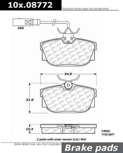 Centric 104.08772 brake pad or shoe, rear