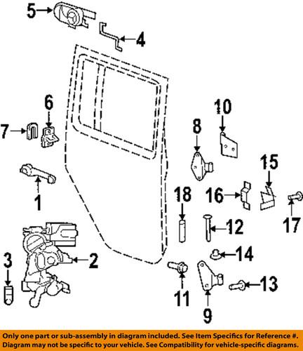 Jeep oem 55397182ab lock & hardware-rear door-hinge nut