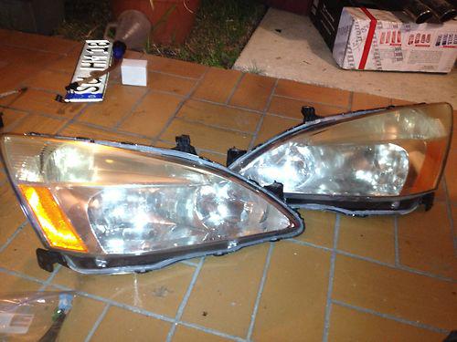 2003 04 05 honda accord coupe headlights left and right pair