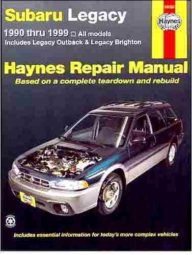 Subaru repair shop manual  legacy outback brighton 1990 1991 1992 1993 1994 1995