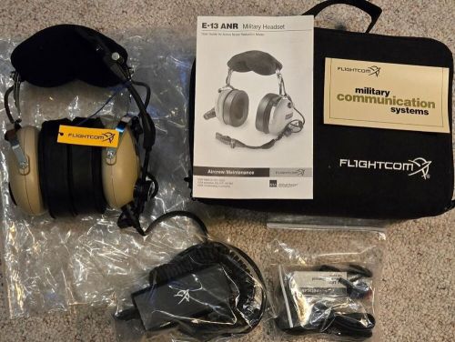 Flightcom e-13 anr (active noise reduction) headset - brand new - never used