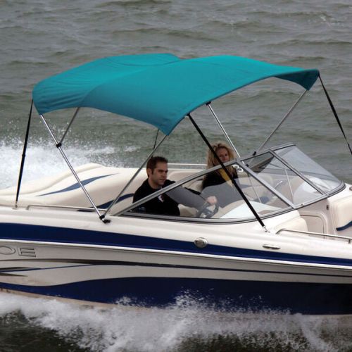 Shademate bimini top sunbrella fabric boat shade &amp; boot aqua marine, ov80511at