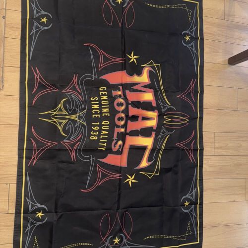 Vintage mac tools flag banner rare 54x37