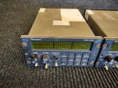 (2) technisonic tdfm-136a airborne digital /analog vhf fm transceiver p25