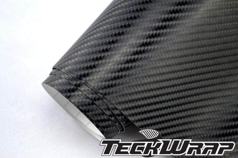 4d gloss black car carbon fiber vinyl wrap sticker film 600" x 60" inch