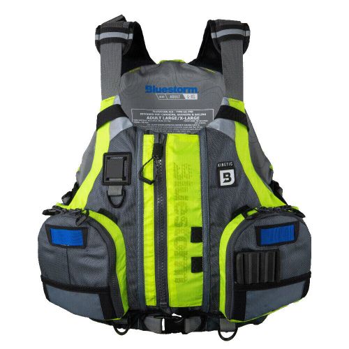 Bluestorm kinetic kayak fishing vest - hi-vis - l/xl bs-409-hvs-l/xl