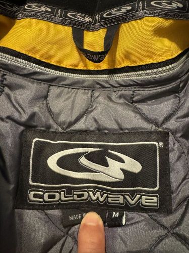 Coldwave motorsports utility jacket mens med gore-tex black &amp; yellow waterproof