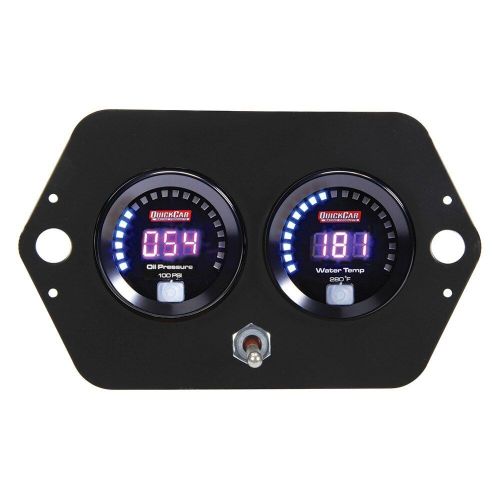 Quickcar racing 67-2005 - digital open wheel 2-gauge panel (oil pressure/water