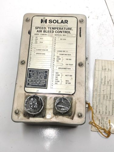 H solar speed temperature air bleed control 28v pn 116076-200