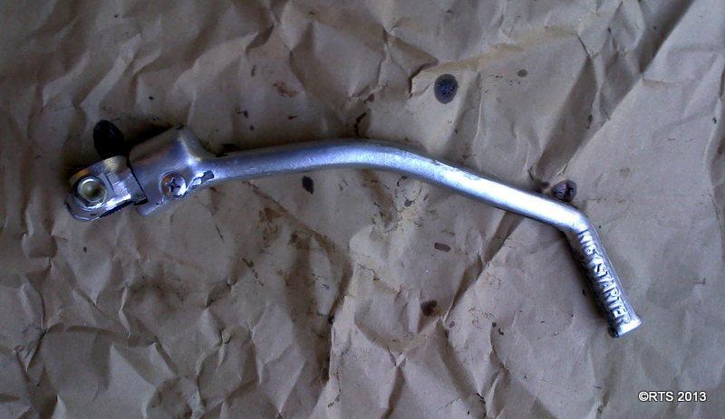 1984 honda xr350 xl350 kick start lever - complete assembly - good condition