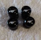 Ford mustang valve stem covers 4 black aluminum tire valve stem caps new