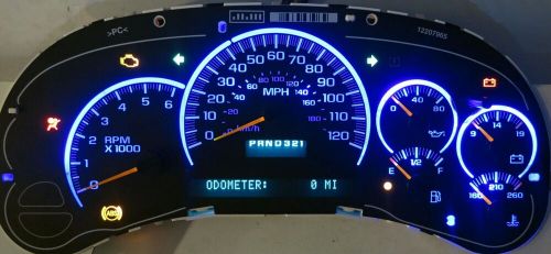 15114649 03 04 05 06  2003-2006 tahoe gmc suv cluster exchange blue leds rebuilt