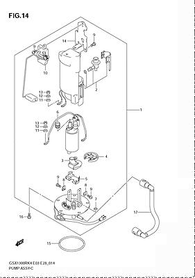 2005 2006 2007 suzuki gsx1300 gsx 1300 hayabusa factory fuelpump fuel pump