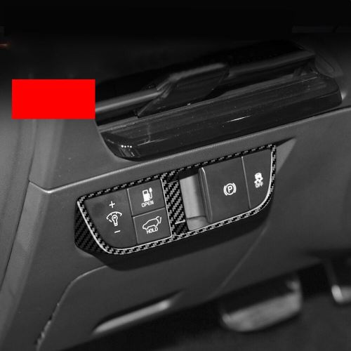 Carbon fiber black head light switch button cover trim for kia ev6 2022-2023