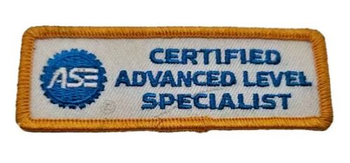 Ase certified advanced level specialist patch, l1, embroidered insignia - new