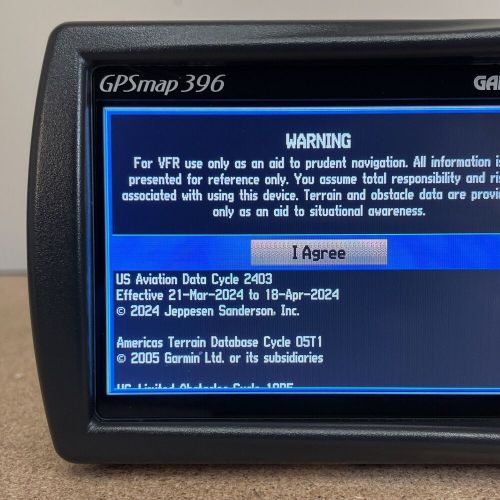 Garmin gpsmap 396 gps with new battery and us aviation database