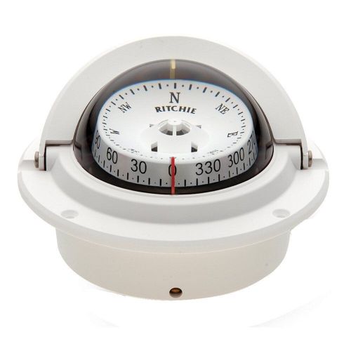 Ritchie compass, flush mount, 3&#034; combi, white