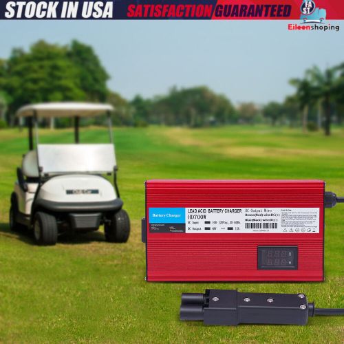 For 48v g19-g22-&#034;barrel&#034; 2 pin style plug red 48 volt 12amp golf cart charger