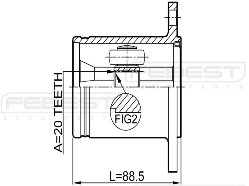 Inner cv joint - febest # 0111-mhu38r