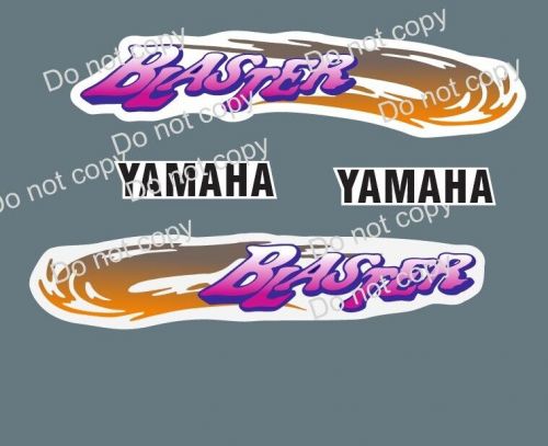 Yamaha blaster decals reproduction replica design orange