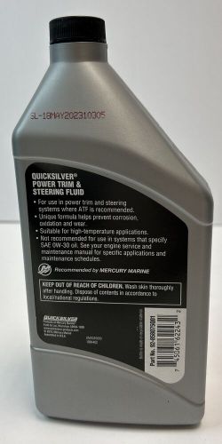 Quicksilver marine lubricant  power trim &amp; steering fluid 32 fl oz.