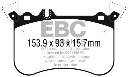 Ebc yellowstuff front brake pads mercedes a-class w176 a250 2.0 turbo amg sport