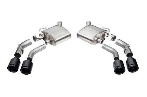 Corsa 16-24 chevrolet camaro ss / zl1 valved axle-back exhaust w/ black carbon f