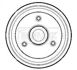 Brake drum bbr7071 by borg and beck oe