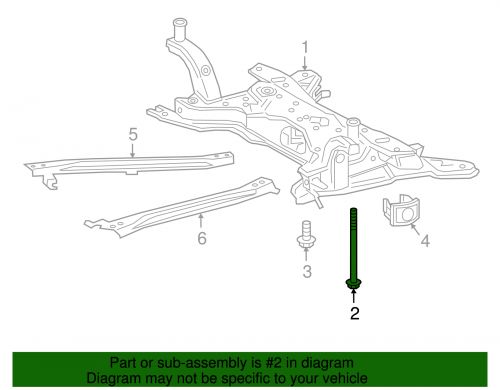 Genuine toyota suspension cross-member mount bolt 90119-a0458