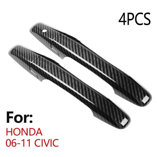 For honda civic 06-11 coupe carbon fibercarbon fiber door handle covers trims