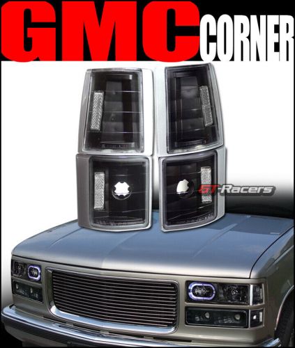 For 1994-2000 gmc c10 ck c/k truck/suv black signal parking corner lights lamps