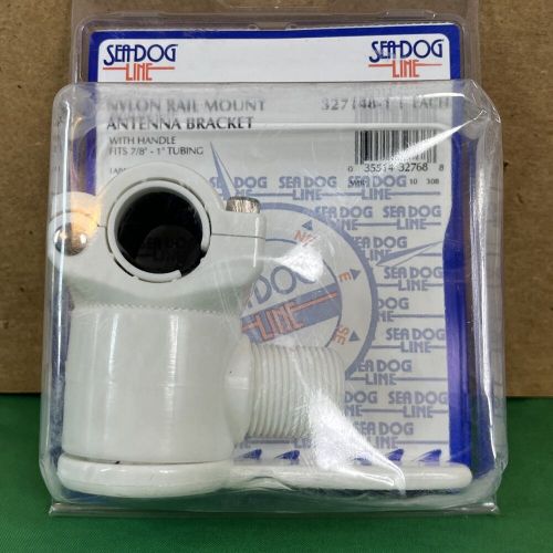 Sea dog white nylon rail mount antenna bracket   new   part #327148-1