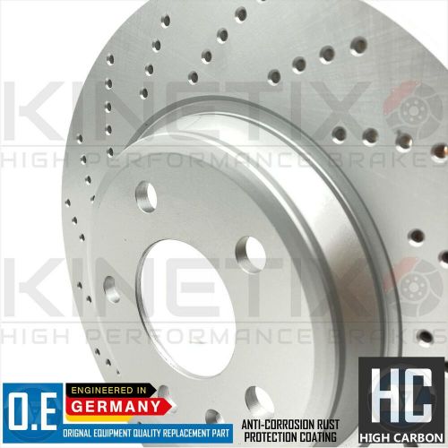 For audi a5 3.2 fsi 07-12 drilled rear brake discs pads 300mm coated *solid*