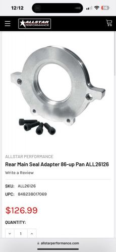 Allstar 26126 one piece to two piece rear  main adapter