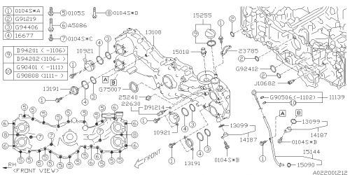 Subaru genuine engine oil dipstick tube 15144aa240